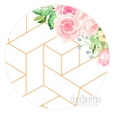 Rosa Blumen Anmut Einfach Kreis Geburtstag Hintergrund